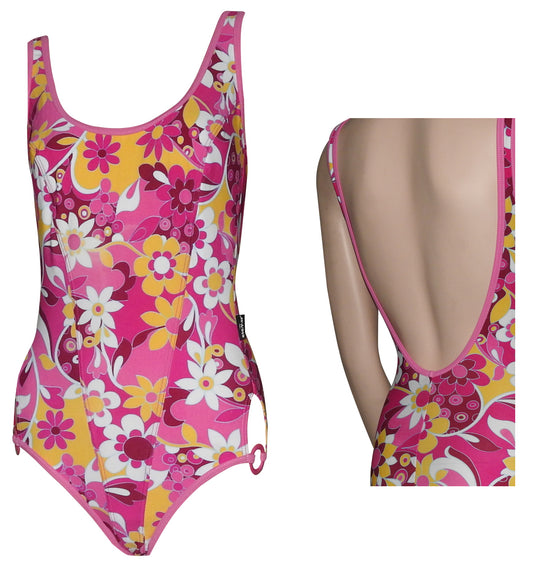 eleMar Badeanzug CUP B C D E Schwimmanzug Einteiler Bademode rückenfrei 34 36