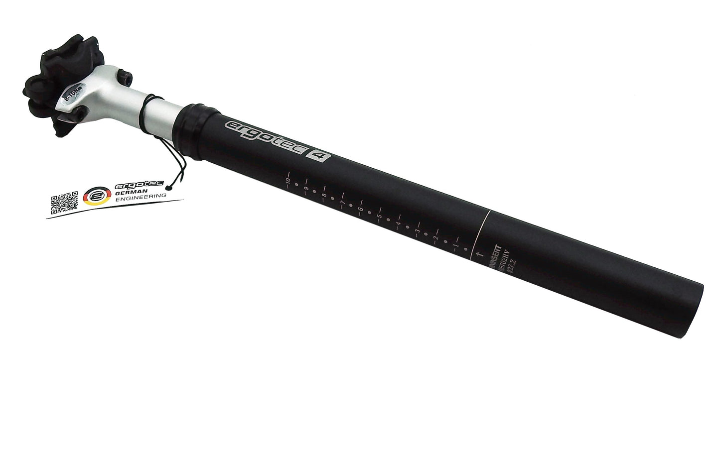 Federsattelstütze 100 Kg ERGOTEC SP-7.0 Sattelstütze gefedert Alu Ø 27,2 - 31,8