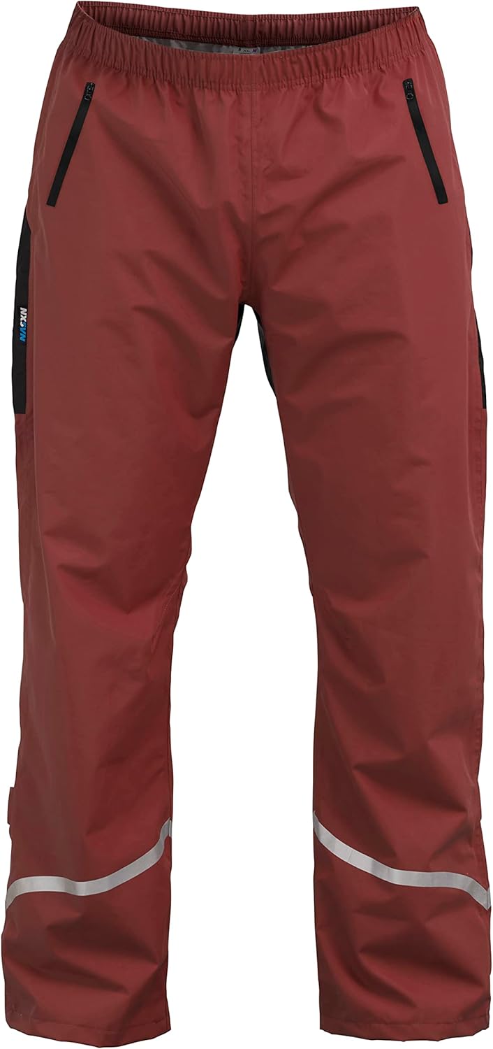 RUBBERNECK NXSVN Regenhose Unisex wasserdicht atmungsaktiv bequem rot Größe M