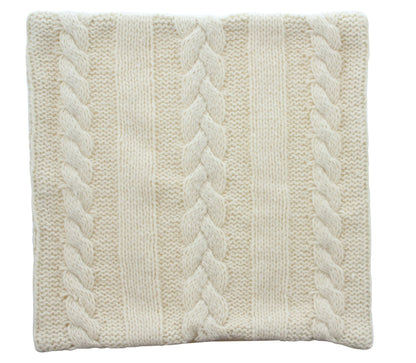 Kissenbezug Kissenhülle Dekokissen Kissen Bezug Strickmuster 45x45cm beige Deko