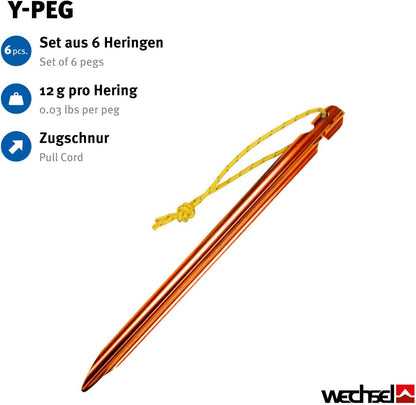 Wechsel Tents Zeltheringe Y-Peg robust und stabil für sicheren Halt im Boden