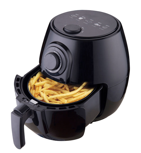 Heißluft Fritteuse 3,5L 1400W Fettfrei Airfryer Küchenmaschine Friteuse schwarz