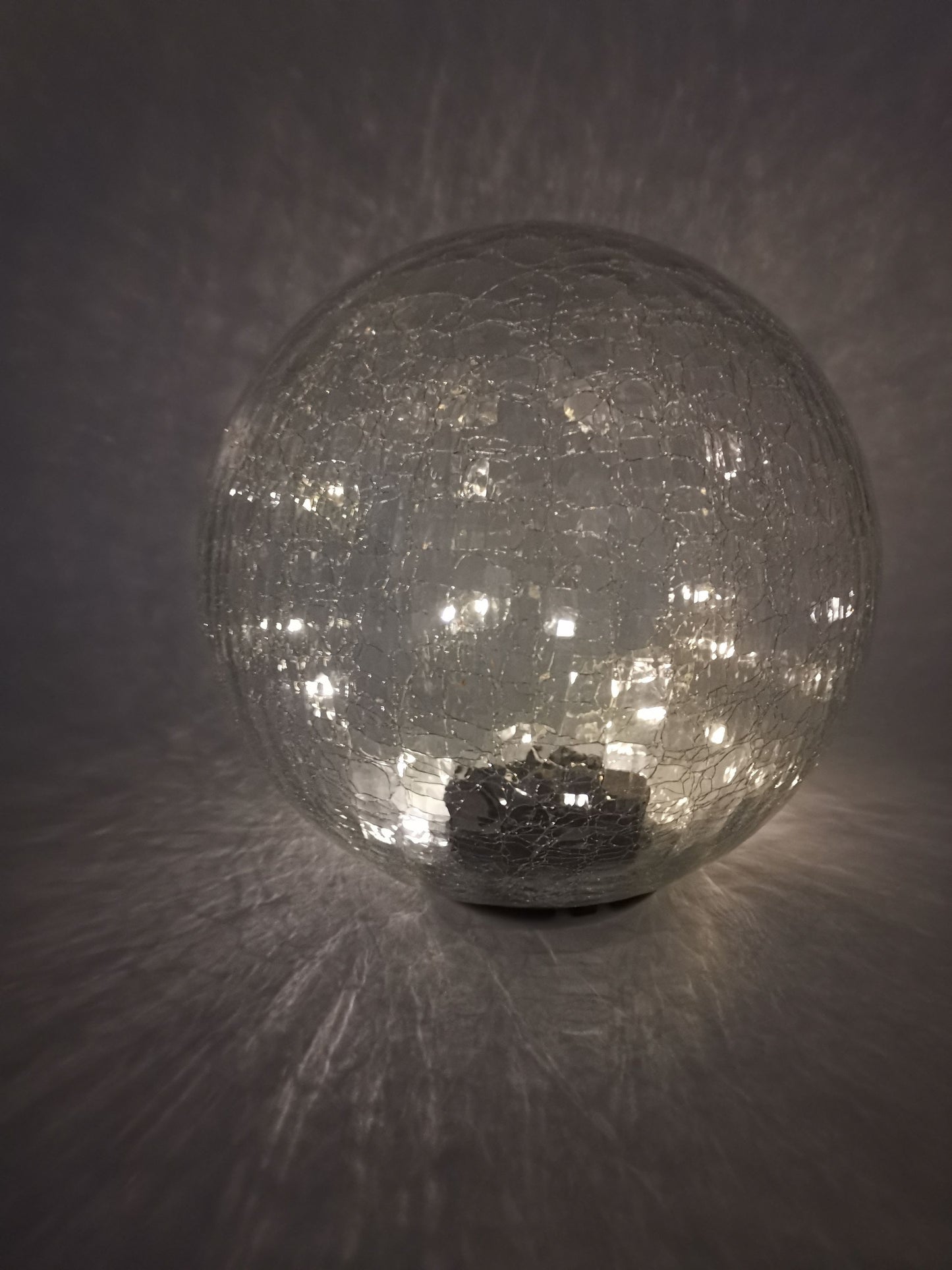 Garten Solarkugel Crackle Glas Ø 20cm Glaskugel Solarlampe Solarleuchte Deko