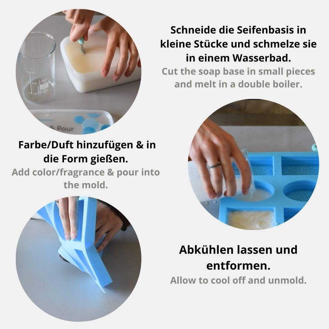 Rohseife Sheabutter Seifenbasis 1kg Seifenherstellung transparent Seife Basis