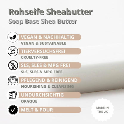 Rohseife Sheabutter Seifenbasis 1kg Seifenherstellung transparent Seife Basis