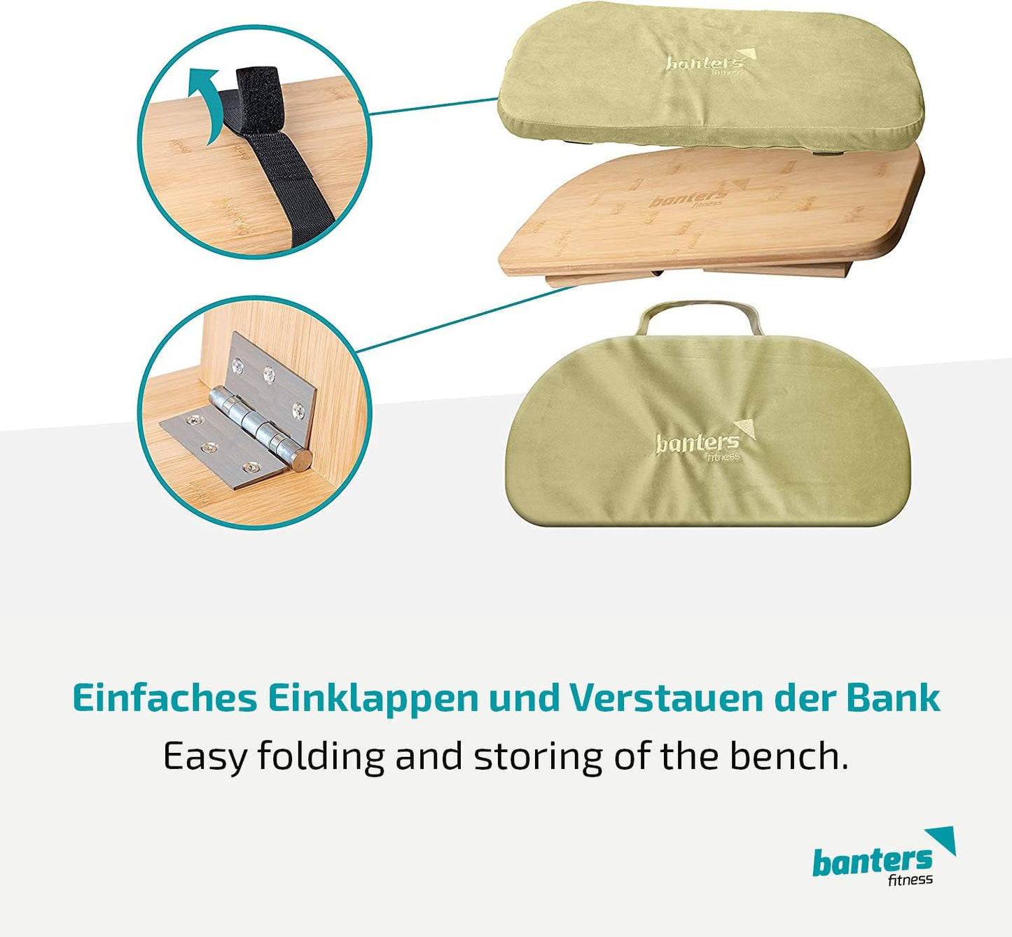 banters fitness Meditationsbank Bambus Bank Hocker Meditation Gebetsbank Yoga