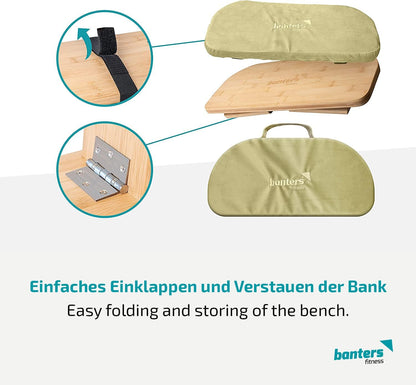 banters fitness Meditationsbank Bambus Bank Hocker Meditation Gebetsbank Yoga