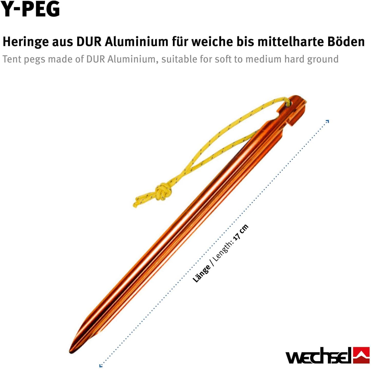 Wechsel Tents Zeltheringe Y-Peg robust und stabil für sicheren Halt im Boden