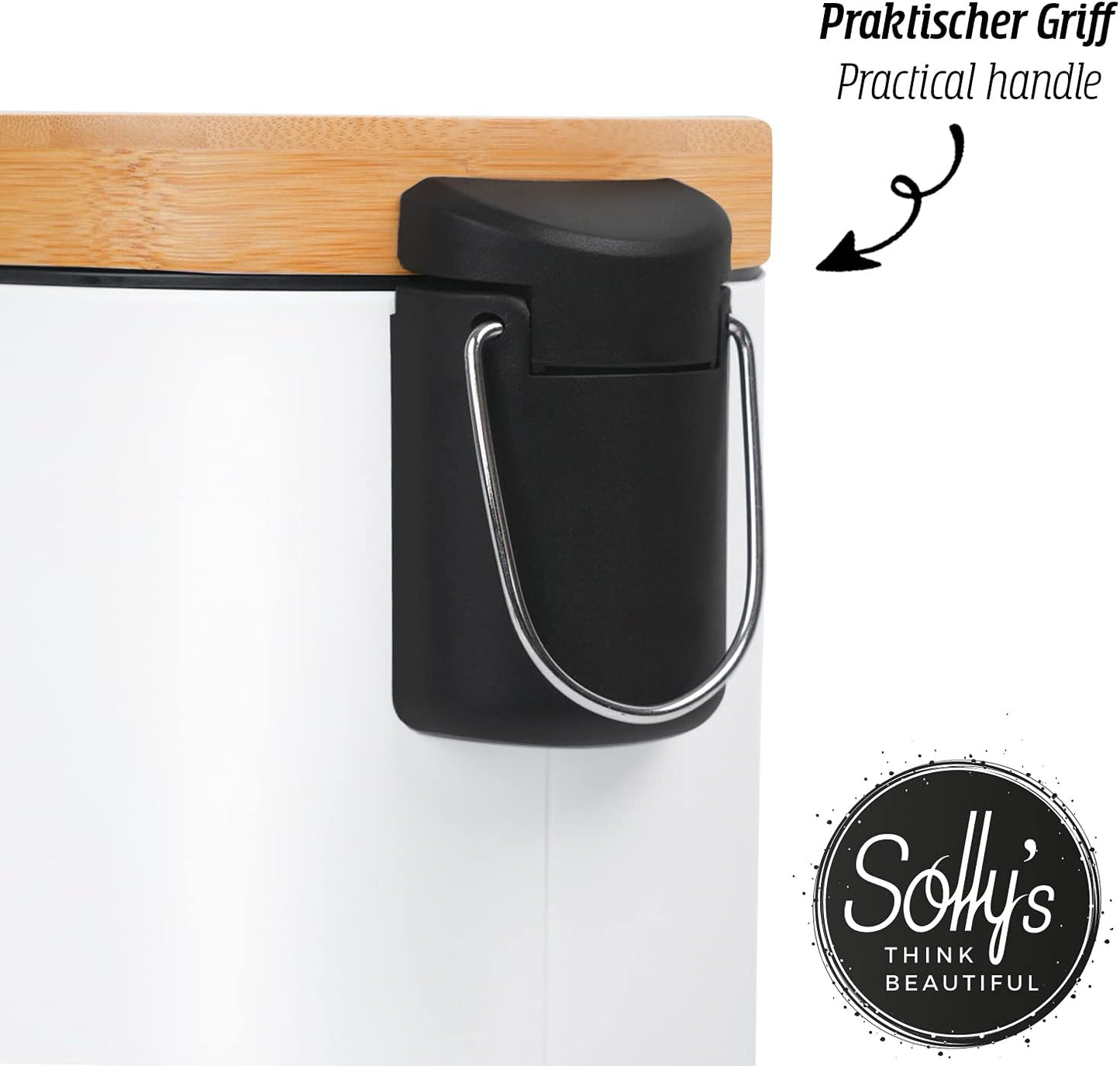 Skanfriends Kosmetikeimer 3 Liter schwarz Badezimmer Abfalleimer Absenkautomatik
