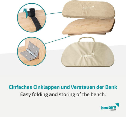 banters fitness Meditationsbank aus Bambus sand Hocker Gebetsbank Yoga Holz