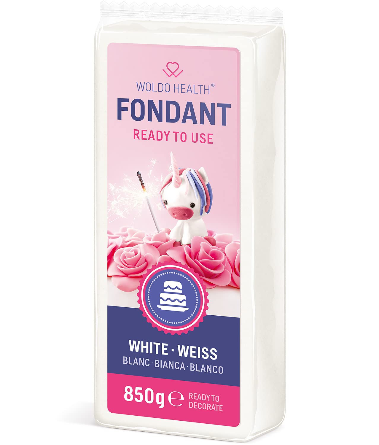 Fondant weiss 850g Modelliermasse Kuchen Torte Deko Verzierung Zuckermasse