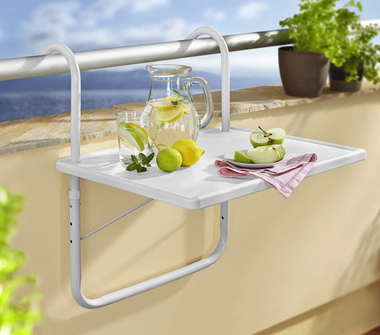 Balkontisch Hängetisch Balkonhängetisch Tisch Balkon für Geländer Balkongeländer