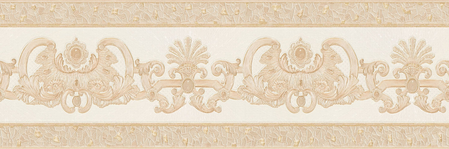 A.S. Création Barocktapete Beige 655424 Wandtapete Papier Rolle Borte Bordüre