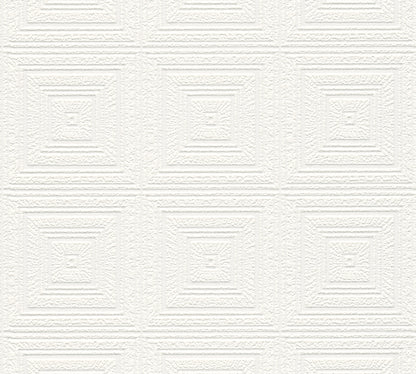 A.S. Création Geometrischetapete Weiß Papiertapete 664013 Wandtapete Tapete