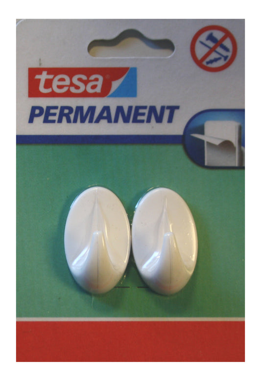 2x Tesa Permanent Haken Wandhaken Handtuchhalter Klebehaken Handtuchhaken weiß