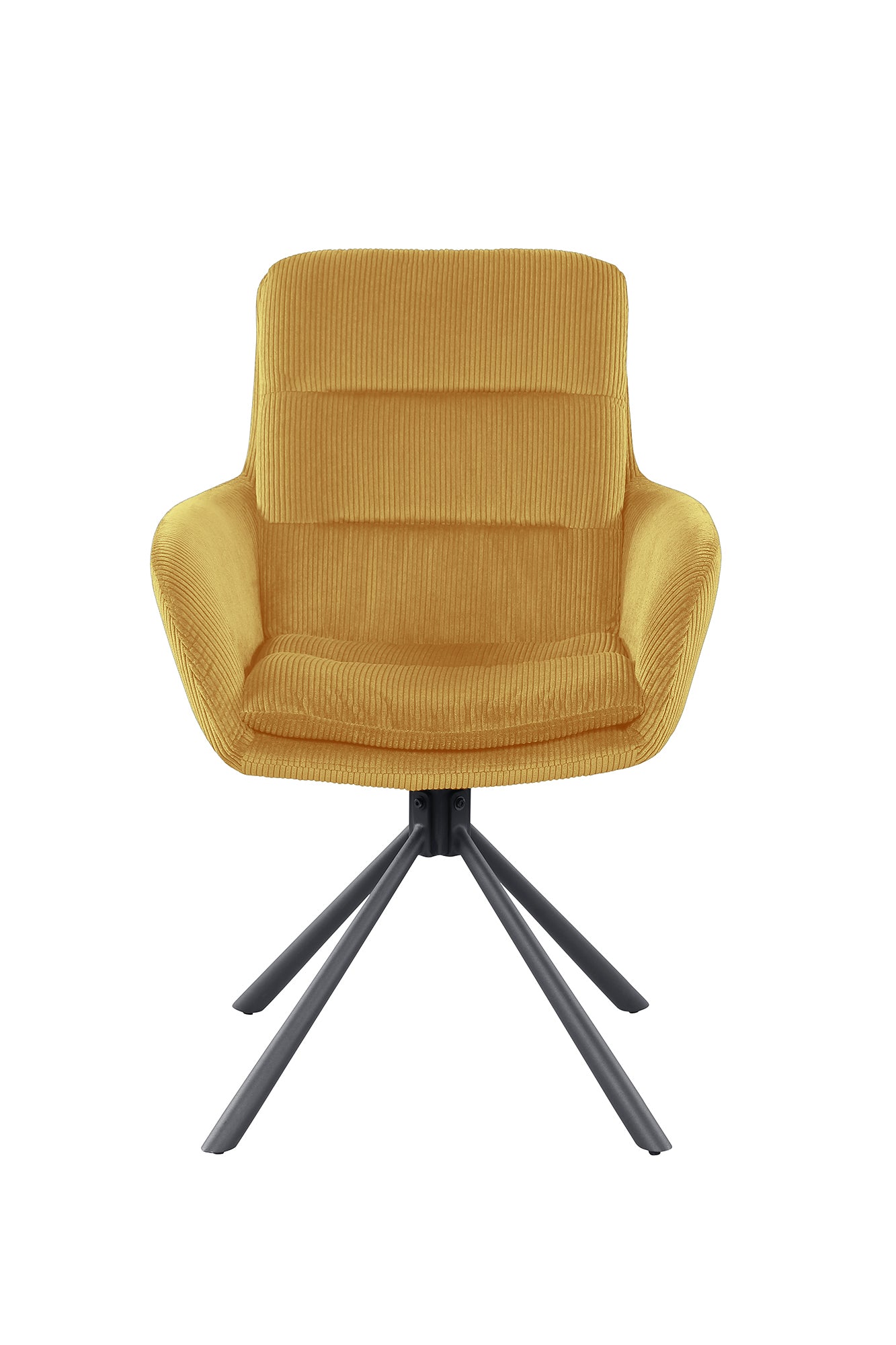 Armlehnstuhl Cord Optik gold Esszimmerstuhl Polsterstuhl Wohnzimmer Küche Stuhl