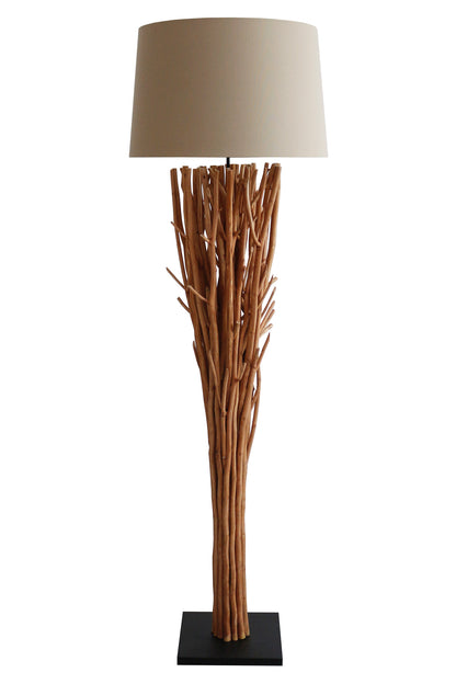 Stehleuchte Treibholz Natur Weiß 175 cm Standleuchte Standlampe Lampe Leuchte