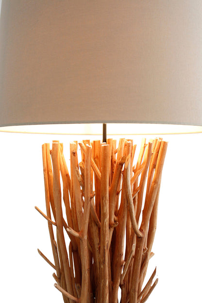 Stehleuchte Treibholz Natur Weiß 175 cm Standleuchte Standlampe Lampe Leuchte