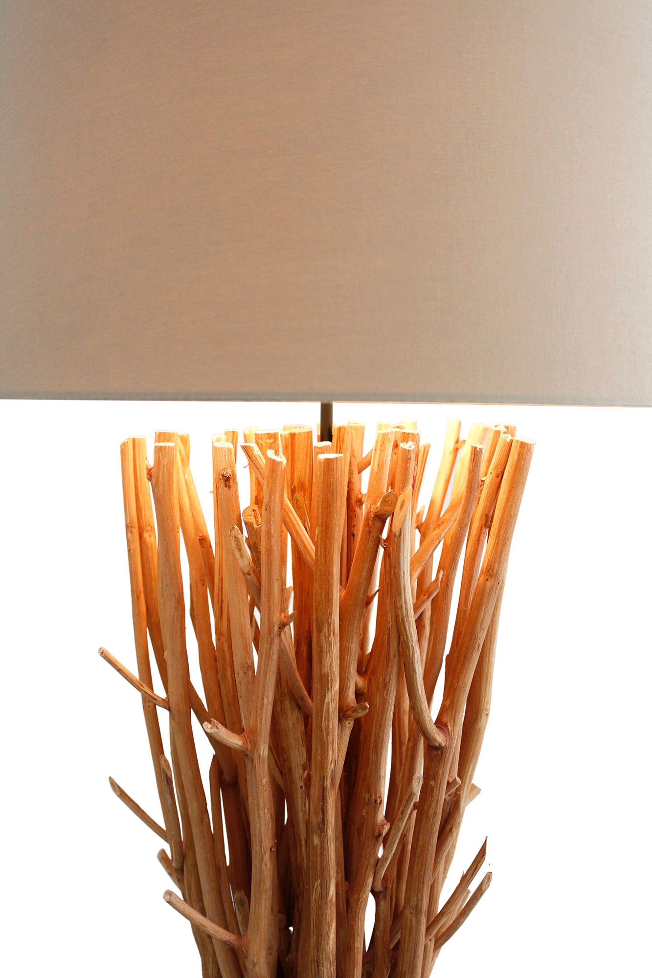 Stehleuchte Treibholz Natur Weiß 175 cm Standleuchte Standlampe Lampe Leuchte