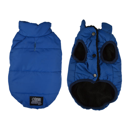 Hunde Mantel Winterjacke Hundemantel Hundebekleidung Steppjacke Jacken blau