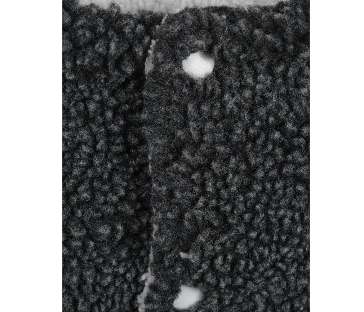 Hunde Mantel Winterjacke Hundemantel Hundebekleidung Fleecejacke Jacke anthrazit