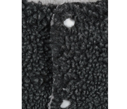Hunde Mantel Winterjacke Hundemantel Hundebekleidung Fleecejacke Jacke anthrazit
