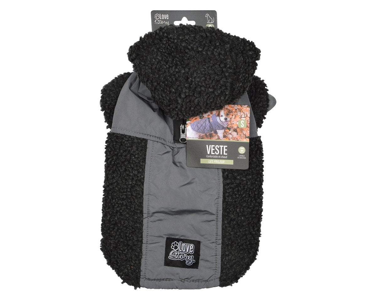 Hunde Mantel Winterjacke Hundemantel Hundebekleidung Fleecejacke Jacke anthrazit