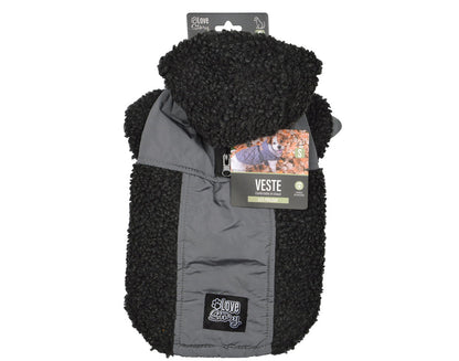 Hunde Mantel Winterjacke Hundemantel Hundebekleidung Fleecejacke Jacke anthrazit