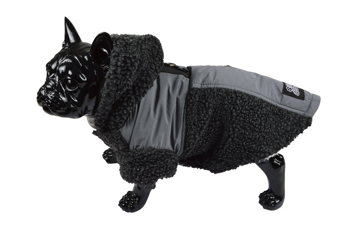 Hunde Mantel Winterjacke Hundemantel Hundebekleidung Fleecejacke Jacke anthrazit