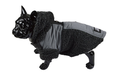 Hunde Mantel Winterjacke Hundemantel Hundebekleidung Fleecejacke Jacke anthrazit