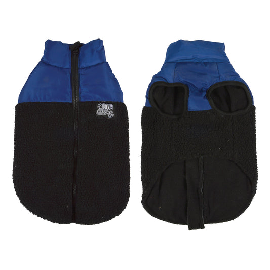 Hunde Mantel Winterjacke Hundemantel Hundebekleidung Fleecejacke Jacke blau