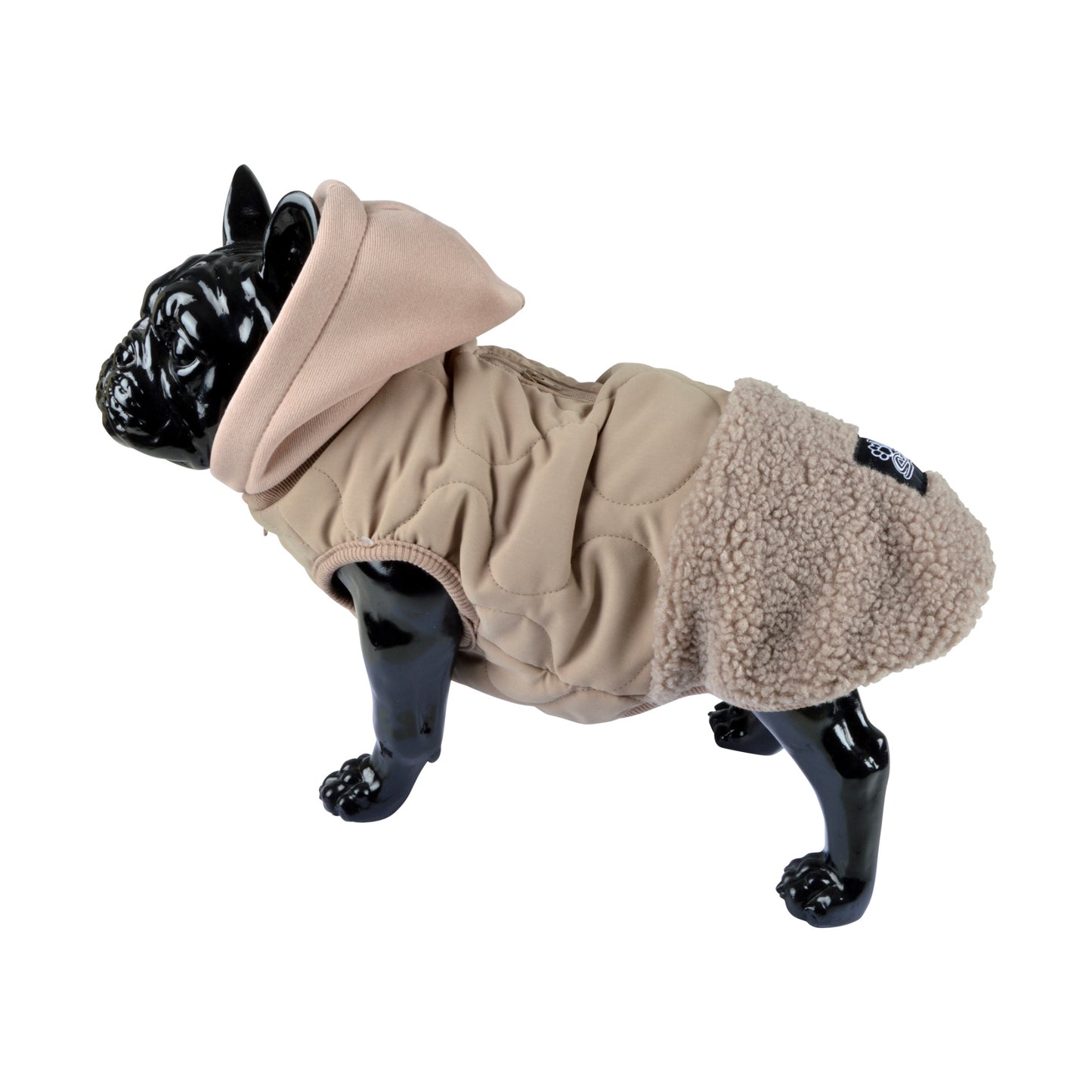 Hunde Mantel Winterjacke Hundemantel Hundebekleidung Fleecejacke Jacke beige