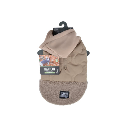 Hunde Mantel Winterjacke Hundemantel Hundebekleidung Fleecejacke Jacke beige