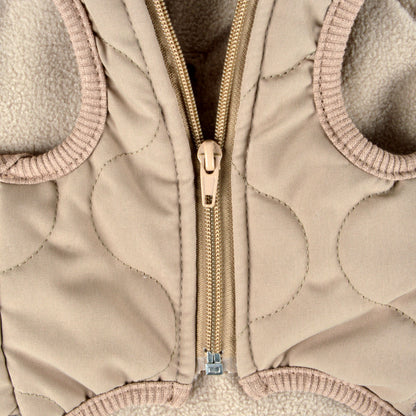 Hunde Mantel Winterjacke Hundemantel Hundebekleidung Fleecejacke Jacke beige