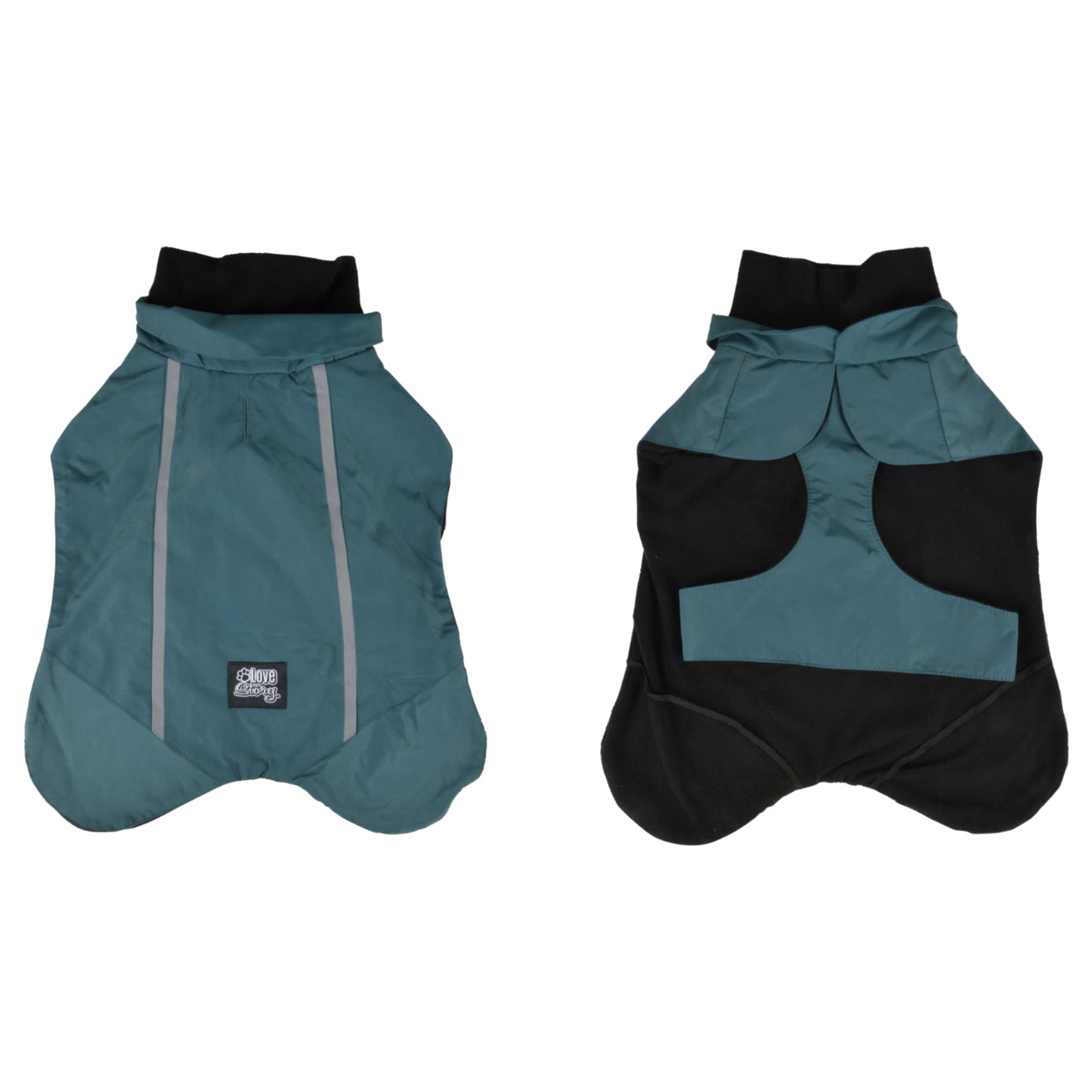 Hunde Regenjacke Winterjacke Hundemantel Hundebekleidung Fleece Jacke petrol