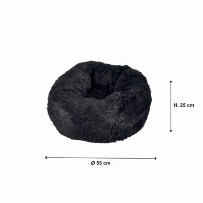 Plüsch Hundebett 55cm Katzenbett Hunde Kissen Hundekorb Schlafplatz Hund Katze