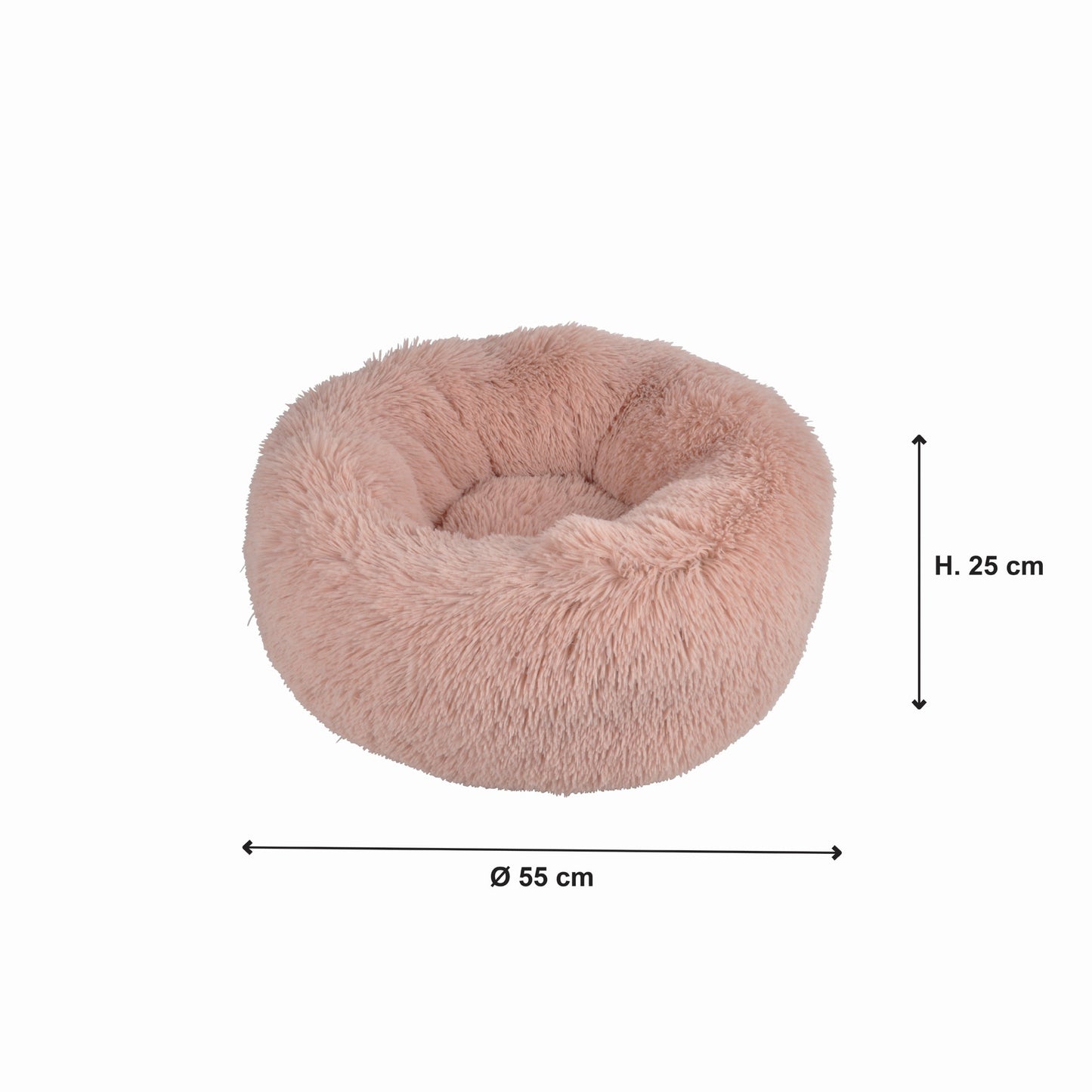 Plüsch Hundebett 55cm Katzenbett Hunde Kissen Hundekorb Schlafplatz Hund Katze