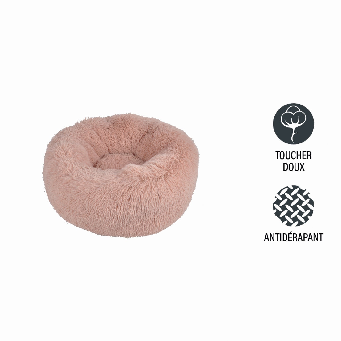 Plüsch Hundebett 55cm Katzenbett Hunde Kissen Hundekorb Schlafplatz Hund Katze
