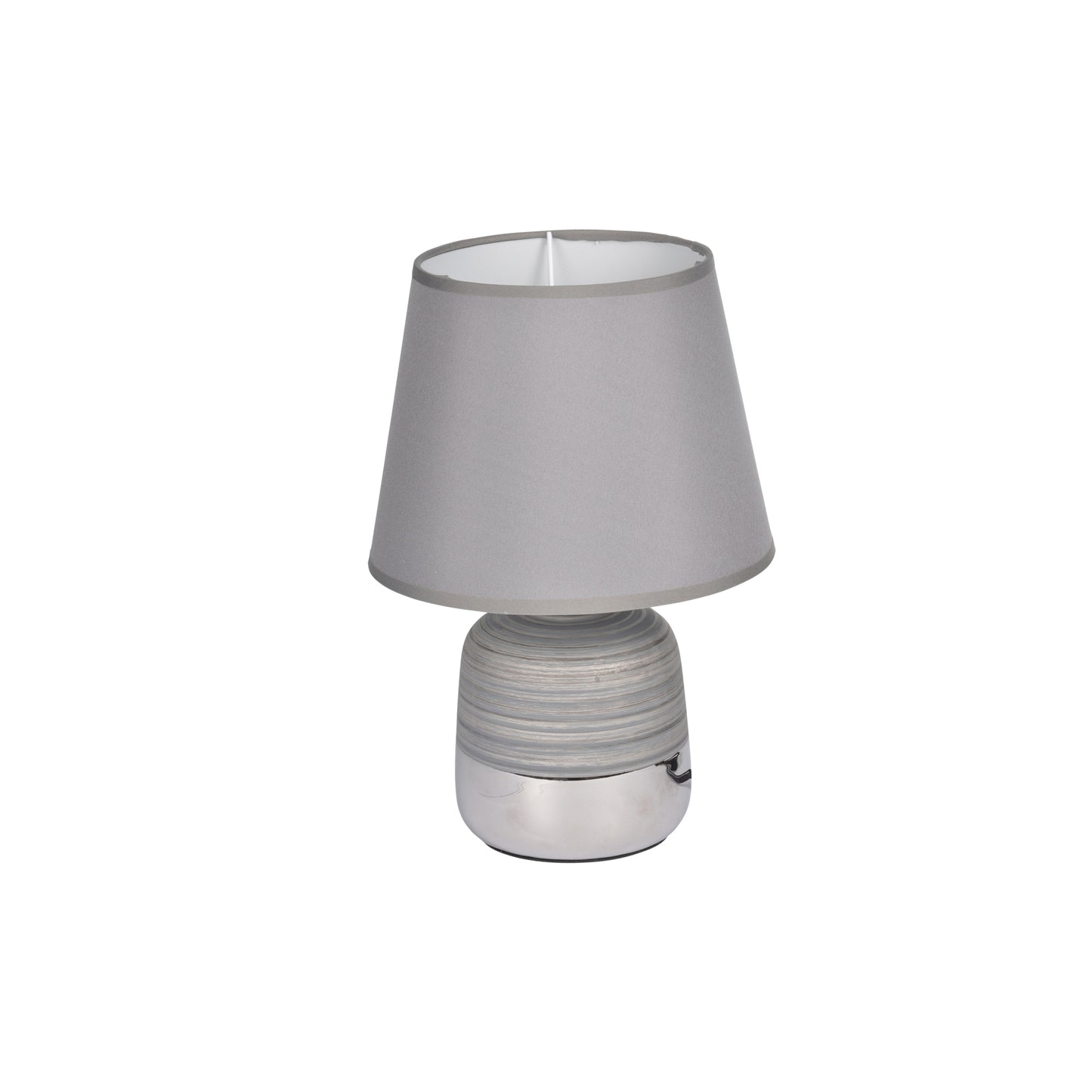 Homea Keramik Tischlampe Tischleuchte Nachttisch Lampe Leuchte Beton Stein Optik