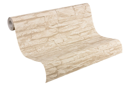 Steintapete Beige Vliestapete 707130 Wandtapete A.S. Création Tapete