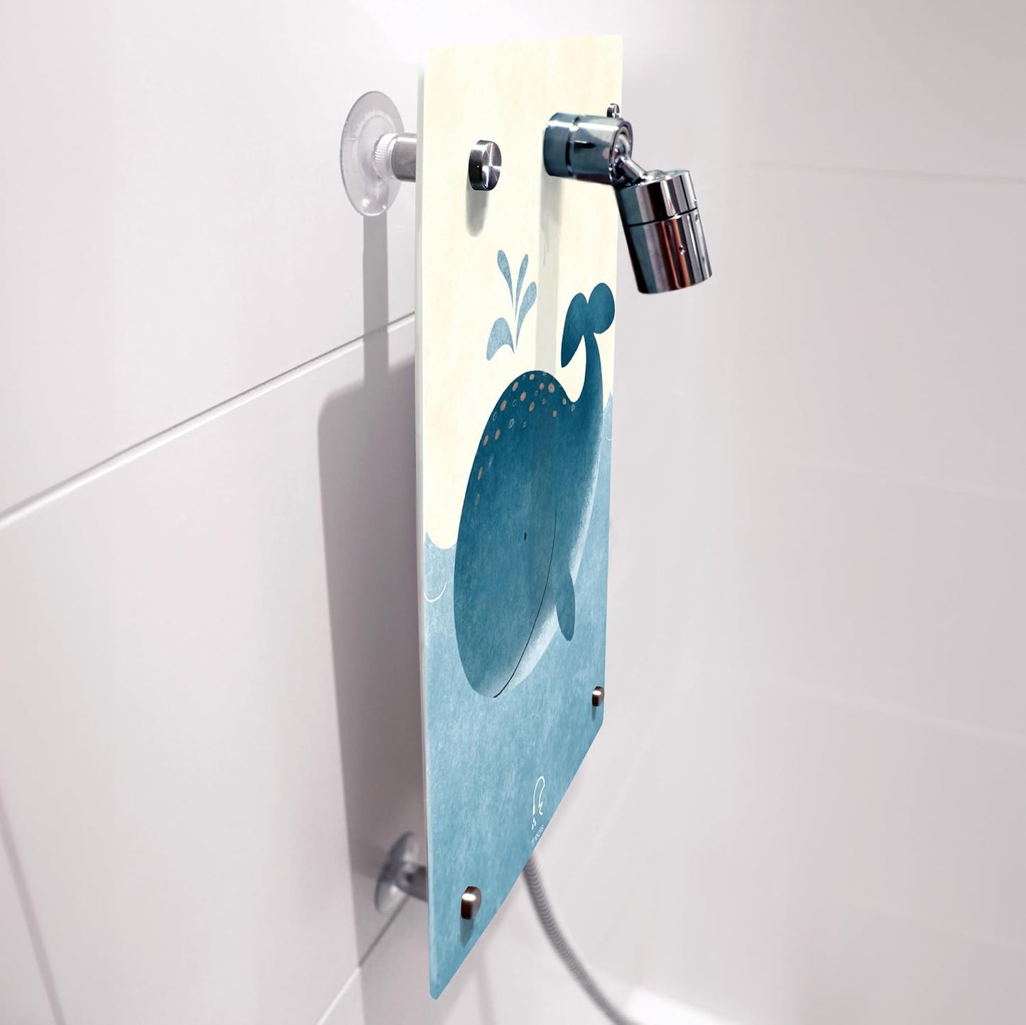 fredis Kinderdusche Wal Set mit Duschkopf Kinder Dusche Pirat ohne Bohren