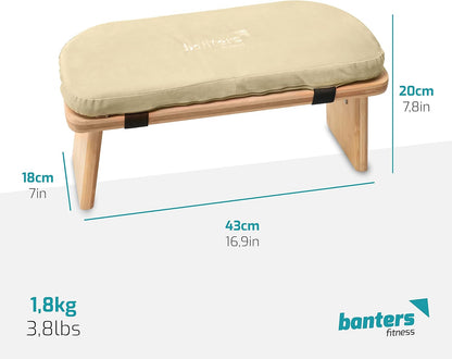 banters fitness Meditationsbank aus Bambus sand Hocker Gebetsbank Yoga Holz