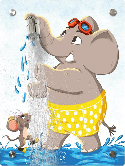 fredis Kinderdusche Elefant Set mit Duschkopf Kinder Dusche Pirat ohne Bohren