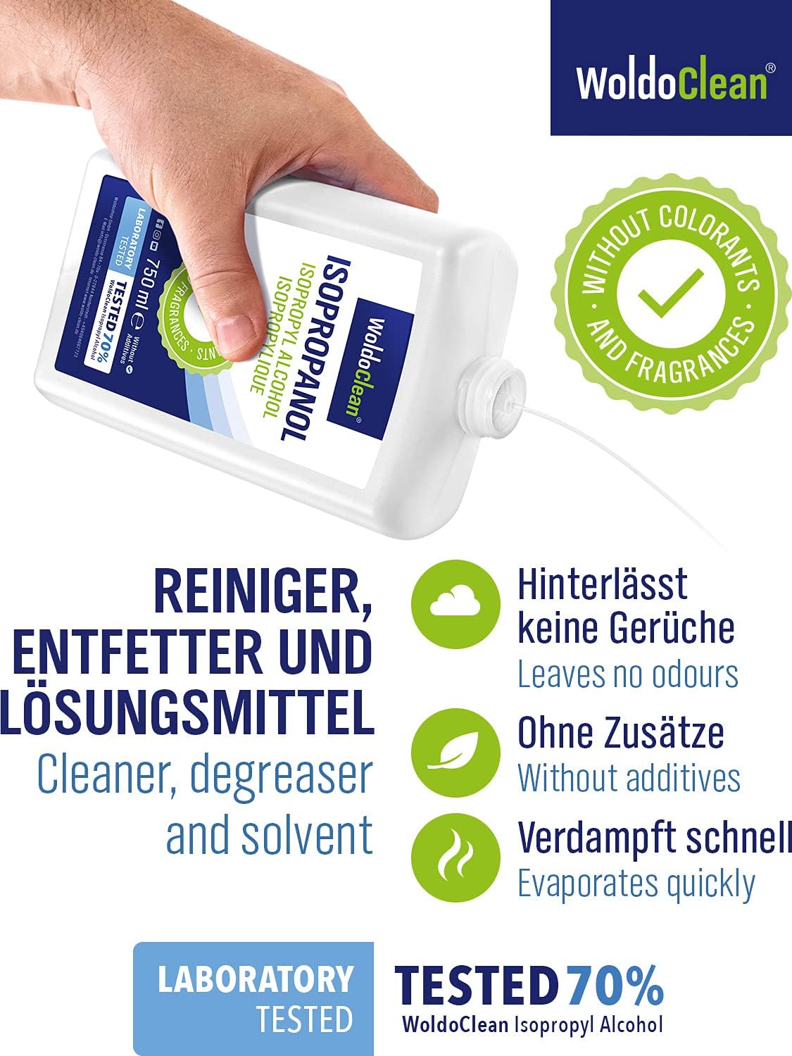 Isopropanol 70% Reinigungsalkohol 750ml Entfetter Alkoholreiniger IPA Reiniger