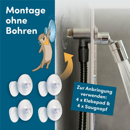 fredis Kinderdusche Piratenschiff mit Duschkopf Kinder Dusche Pirat ohne Bohren