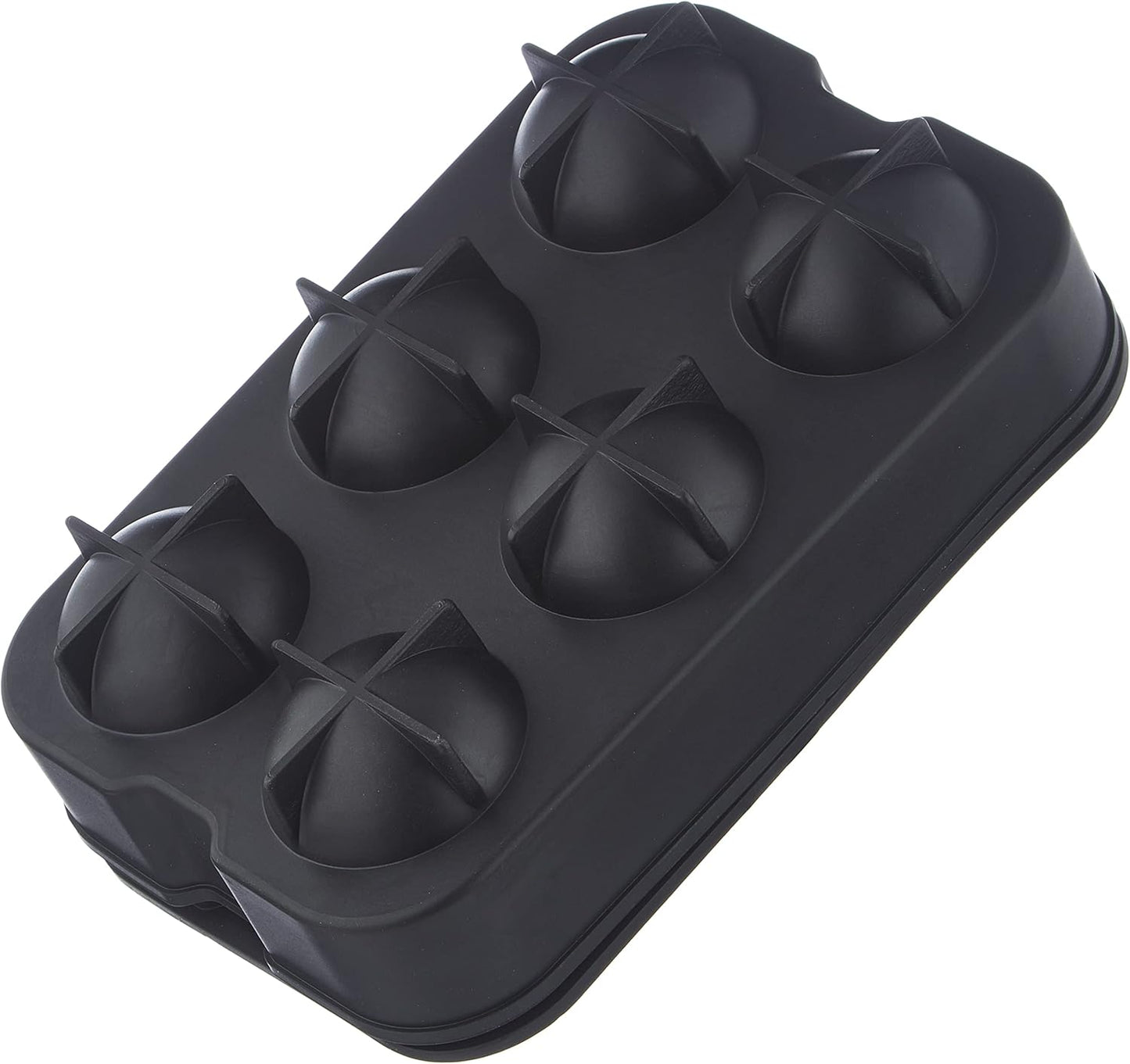 Oishii Silikon XXL Eiswürfel-Form 2er Set 4,5cm Eiswürfel Form Kugel rund