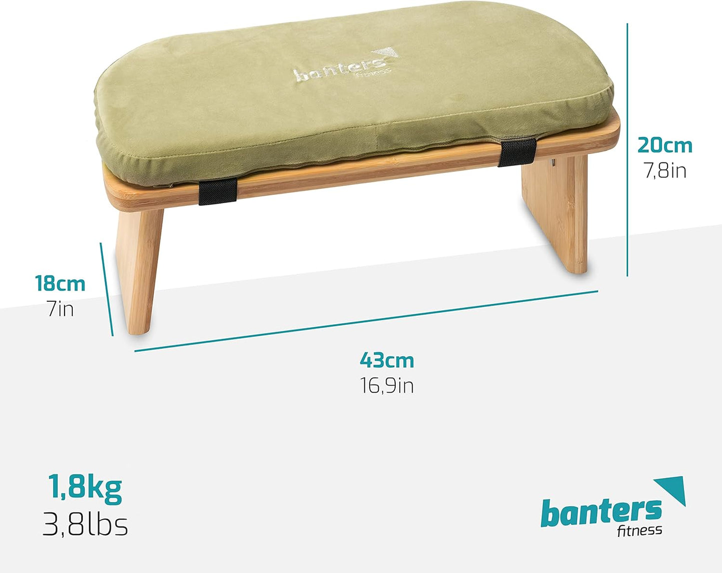 banters fitness Meditationsbank Bambus Bank Hocker Meditation Gebetsbank Yoga