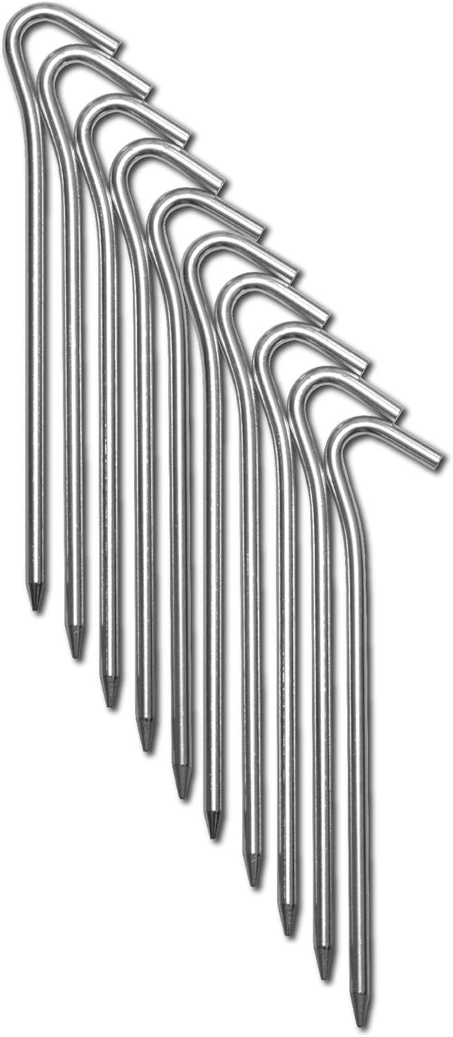 CAMPair Heringe im L-Profil 10 Stück robust stabil für Zelt Camping Outdoor