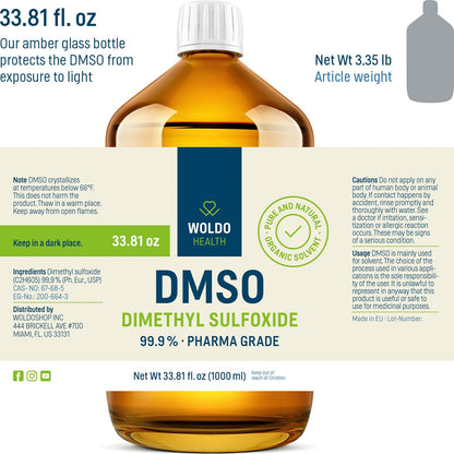 DMSO 1L Pharma Qualität 99,9% Dimethylsulfoxid pharmazeutische Reinheit