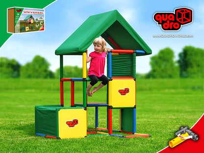 Ersatzteil Rohr kurz grün 15cm Rohr Bauteil für Quadro Klettergerüst System